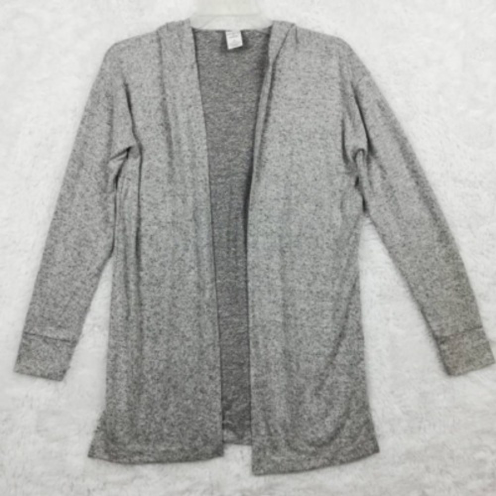 Melrose And Market Sweater Girls Cardigan Gray Heathered Long Sleeve L New